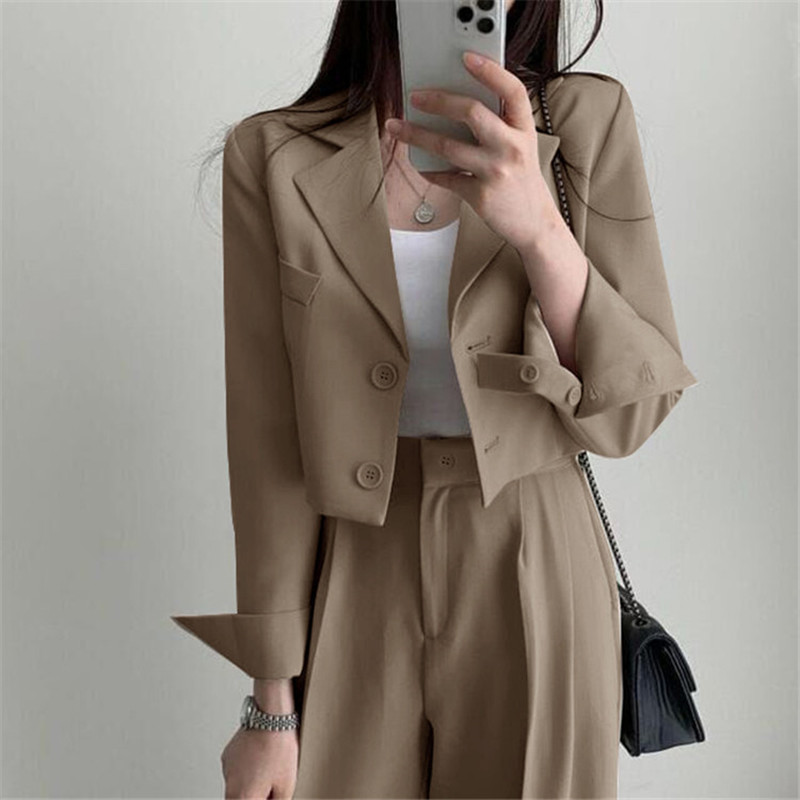 Pink suit jacket for women in the spring and autumn of 2025, short and trendy Korean style casual suit jacket for women Pink suit jacket for women in the spring and autumn of 2025, short and trendy Korean style casual suit jacket for women