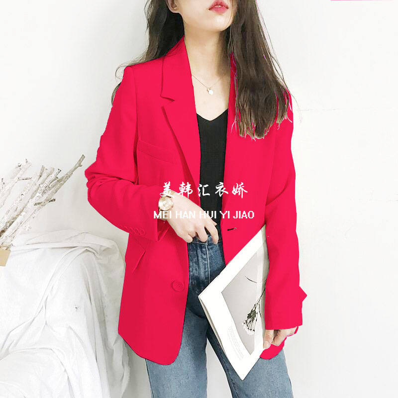 Women's new small suit jacket 2025 Korean version Spring and Autumn casual loose internet famous autumn suit top British trend Women's new small suit jacket 2025 Korean version Spring and Autumn casual loose internet famous autumn suit top British trend