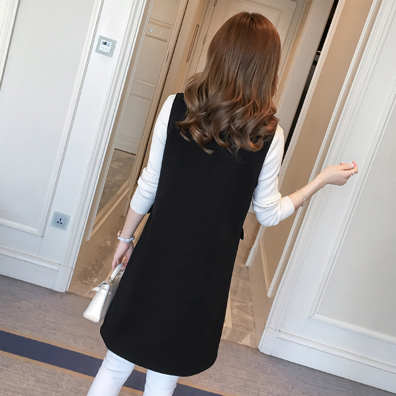 Suit vest women 2025 Spring and Autumn new Korean version slim fit sleeveless vest vest vest vest medium long camisole jacket trend Suit vest women 2025 Spring and Autumn new Korean version slim fit sleeveless vest vest vest vest medium long camisole jacket trend
