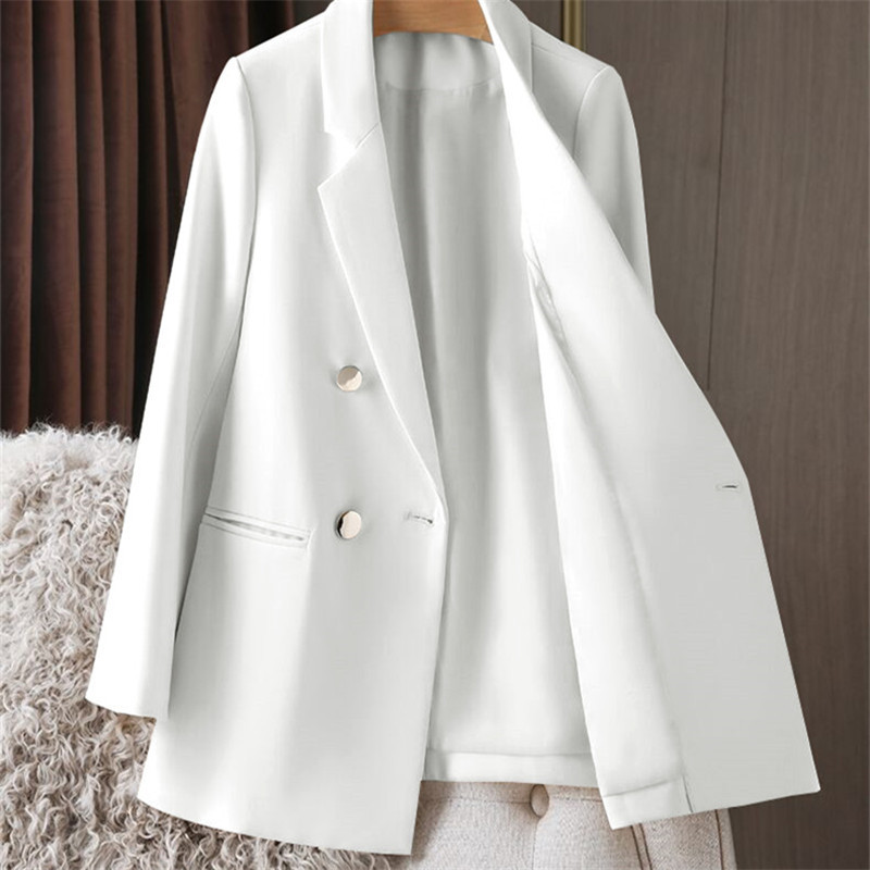 White suit jacket for women, Spring and Autumn 2025 new item, petite Spring and Autumn suit jacket, temperament Korean version casual women White suit jacket for women, Spring and Autumn 2025 new item, petite Spring and Autumn suit jacket, temperament Korean version casual women