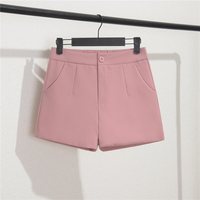 Khaki suit shorts women's black summer thin style 2025 new loose high waisted A-line casual wide leg trousers Khaki suit shorts women's black summer thin style 2025 new loose high waisted A-line casual wide leg trousers