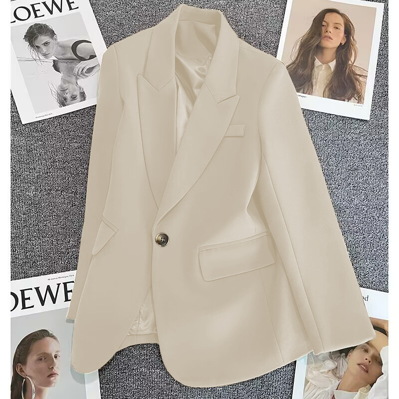 Green suit jacket for women in the spring and autumn of 2025, new small size with one button fashion trend and versatile temperament suit Green suit jacket for women in the spring and autumn of 2025, new small size with one button fashion trend and versatile temperament suit