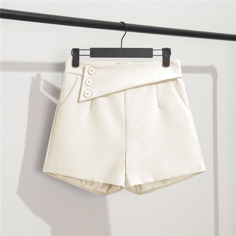 Khaki suit shorts women's black summer thin style 2025 new loose high waisted A-line casual wide leg trousers Khaki suit shorts women's black summer thin style 2025 new loose high waisted A-line casual wide leg trousers