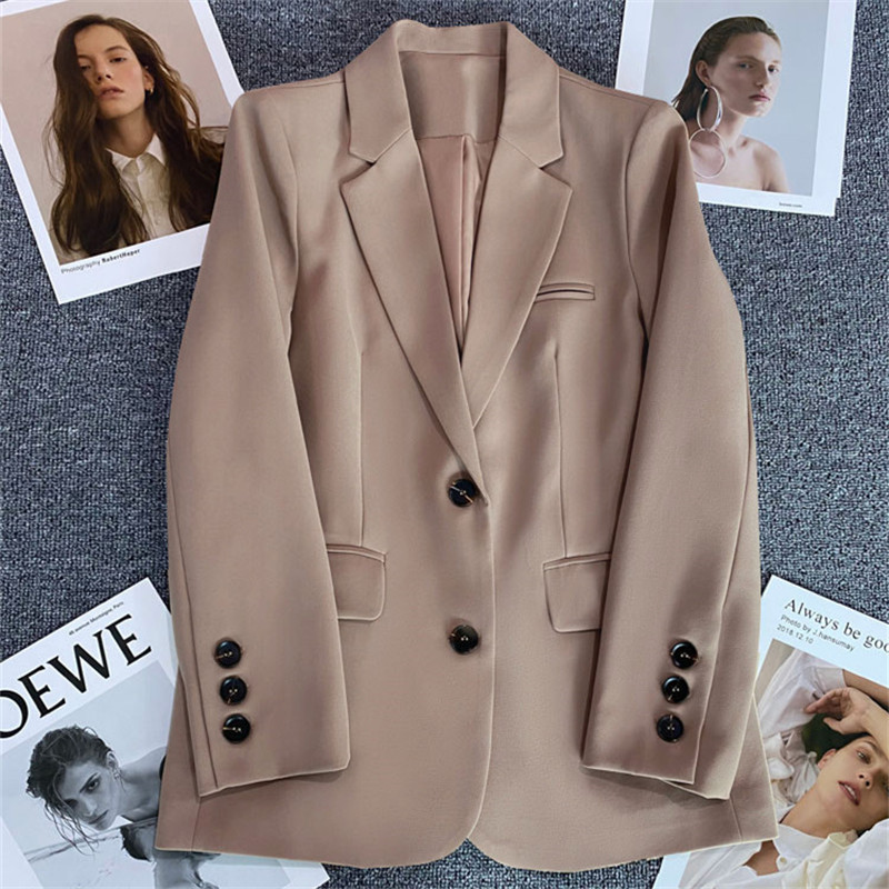 Off white suit jacket for women 2025 Spring and Autumn new style casual temperament Spring and Autumn explosive street small suit jacket for women Off white suit jacket for women 2025 Spring and Autumn new style casual temperament Spring and Autumn explosive street small suit jacket for women