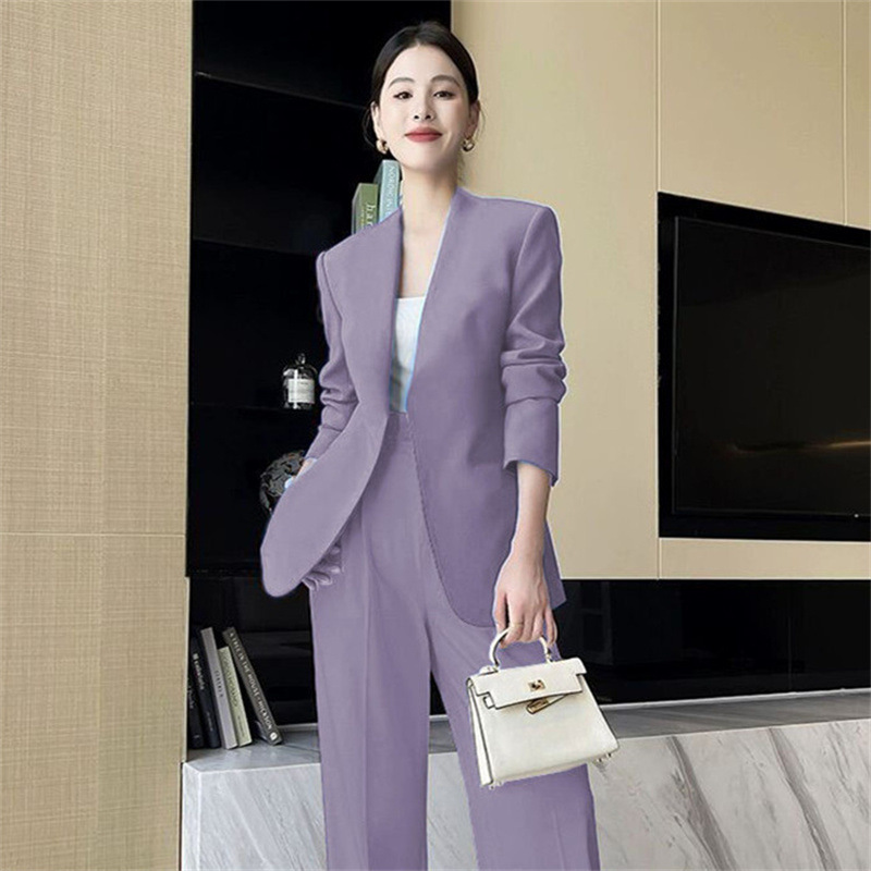 Spring and Autumn Korean version medium long slim fit small suit set for women in the spring of 2025, paired with explosive street casual suit temperament for women Spring and Autumn Korean version medium long slim fit small suit set for women in the spring of 2025, paired with explosive street casual suit temperament for women