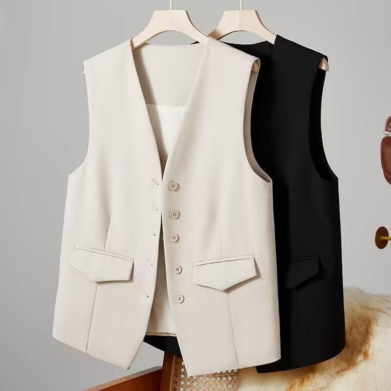 Suit vest women 2025 Spring and Autumn new Korean style western-style fashion trend, short shoulder vest suit jacket
