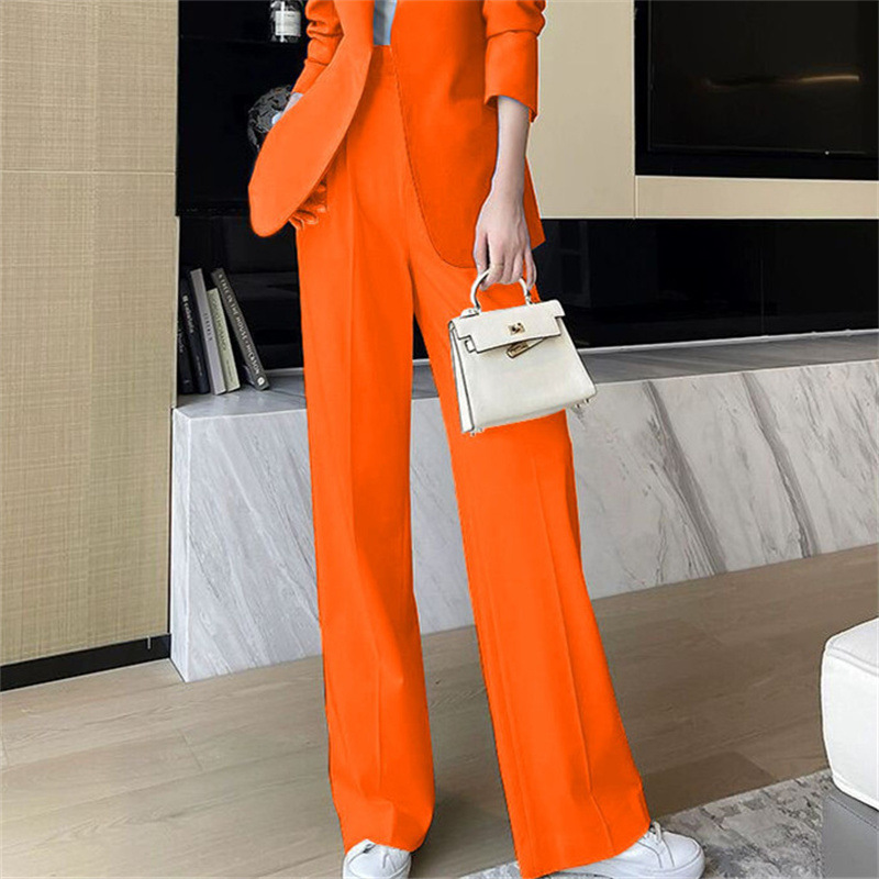 Spring and Autumn Korean version medium long slim fit small suit set for women in the spring of 2025, paired with explosive street casual suit temperament for women Spring and Autumn Korean version medium long slim fit small suit set for women in the spring of 2025, paired with explosive street casual suit temperament for women