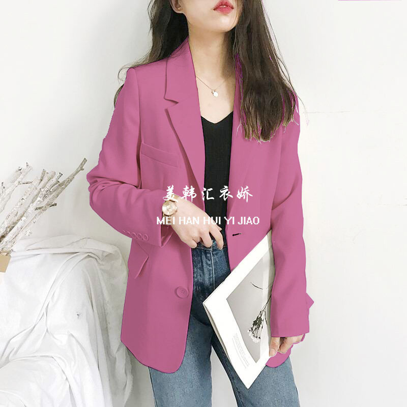 Women's new small suit jacket 2025 Korean version Spring and Autumn casual loose internet famous autumn suit top British trend Women's new small suit jacket 2025 Korean version Spring and Autumn casual loose internet famous autumn suit top British trend