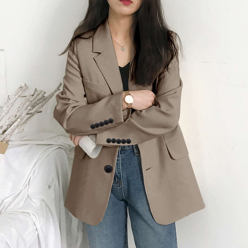 Women's new small suit jacket 2025 Korean version Spring and Autumn casual loose internet famous autumn suit top British trend Women's new small suit jacket 2025 Korean version Spring and Autumn casual loose internet famous autumn suit top British trend