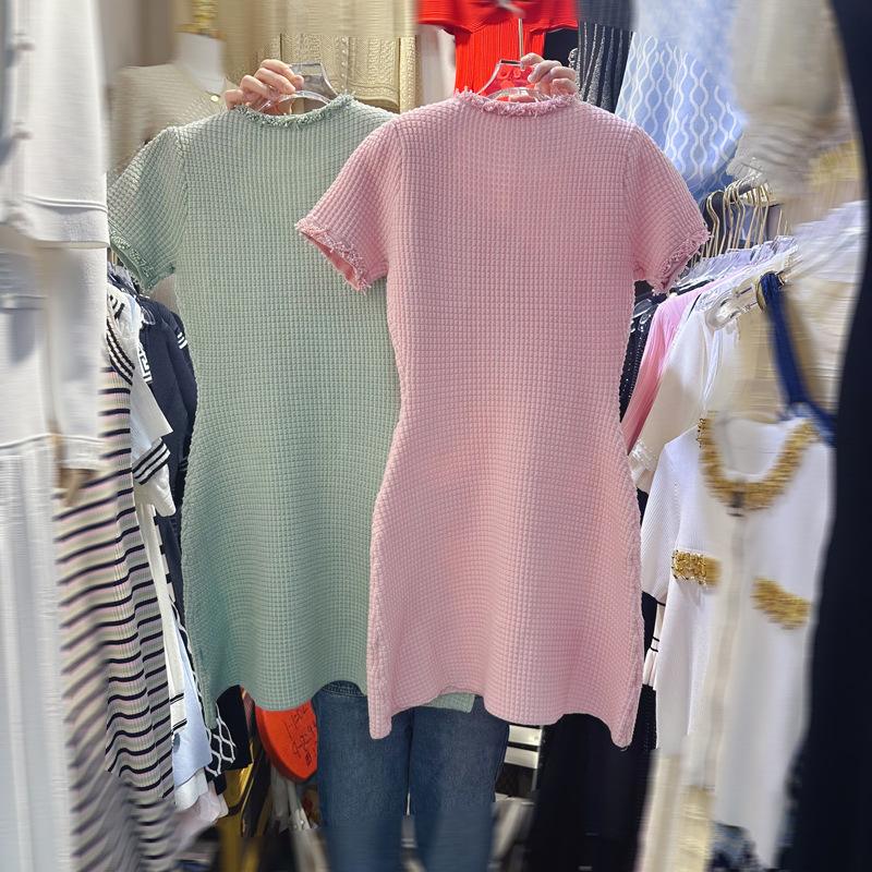 Thirteen Rows New Sweet Heavy Industry Knitted Dress with Small Fragrant Style and High Grade Retro Hip hugging Short Skirt C1 # 1660 Thirteen Rows New Sweet Heavy Industry Knitted Dress with Small Fragrant Style and High Grade Retro Hip hugging Short Skirt C1 # 1660