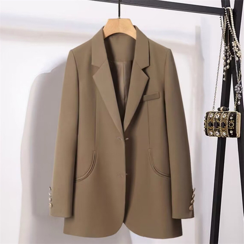 Spring and Autumn suit jacket for petite women 2025 Spring and Autumn new Korean style temperament goddess style niche casual suit Spring and Autumn suit jacket for petite women 2025 Spring and Autumn new Korean style temperament goddess style niche casual suit