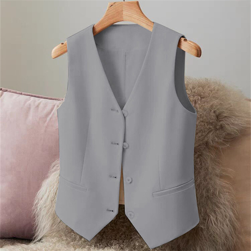 New suit vest, women's vest, spring and autumn style, slim fit, women's outfit, black short style, women's vest, small stature New suit vest, women's vest, spring and autumn style, slim fit, women's outfit, black short style, women's vest, small stature