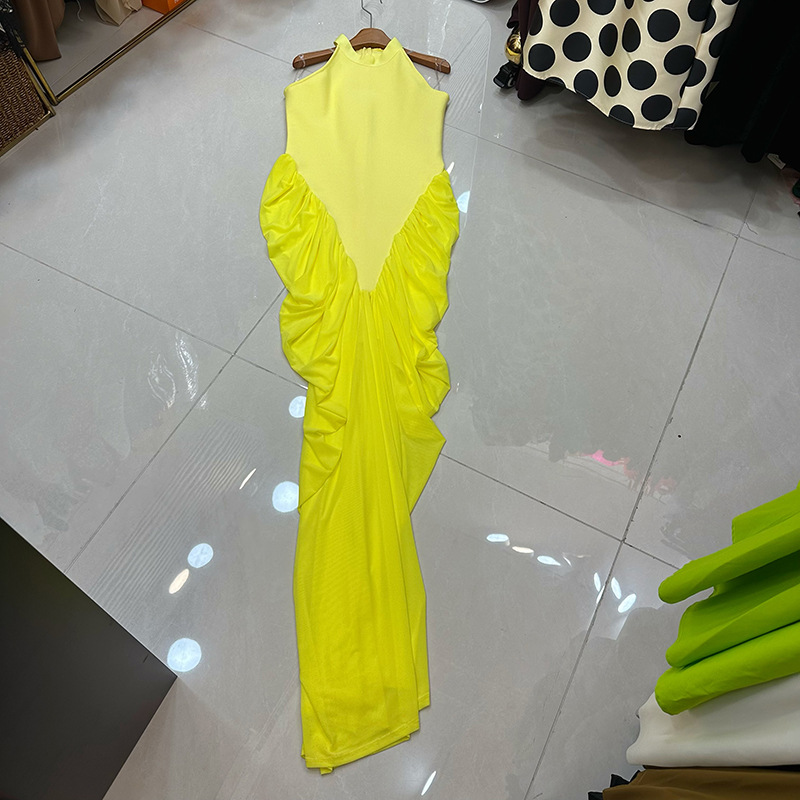 Thirteen Rows New Black and White Collar Sleeveless Casual Long Dress Evening Dress Bandage Dress Evening Dress Gift Dress A1 # 8523 Thirteen Rows New Black and White Collar Sleeveless Casual Long Dress Evening Dress Bandage Dress Evening Dress Gift Dress A1 # 8523