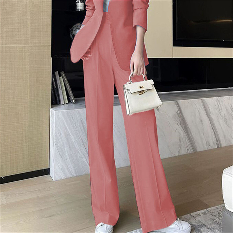 Spring and Autumn Korean version medium long slim fit small suit set for women in the spring of 2025, paired with explosive street casual suit temperament for women Spring and Autumn Korean version medium long slim fit small suit set for women in the spring of 2025, paired with explosive street casual suit temperament for women