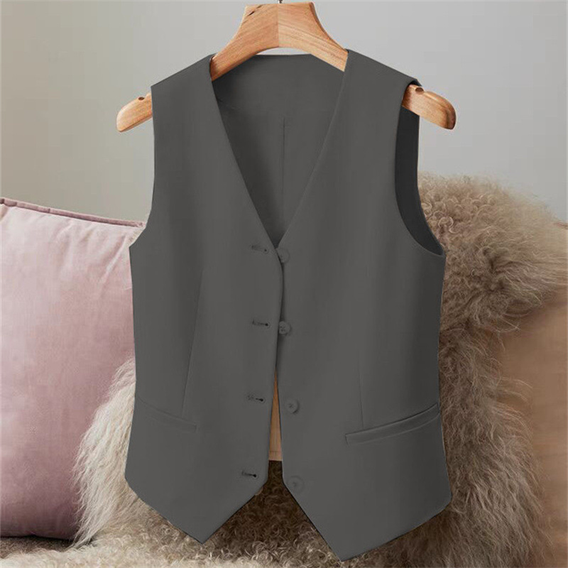 New suit vest, women's vest, spring and autumn style, slim fit, women's outfit, black short style, women's vest, small stature New suit vest, women's vest, spring and autumn style, slim fit, women's outfit, black short style, women's vest, small stature