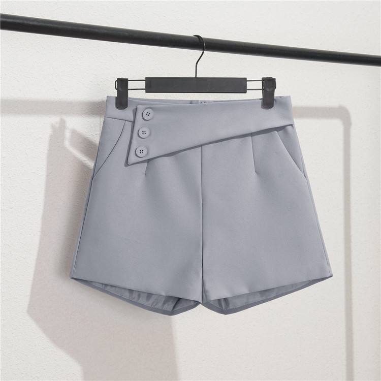 Khaki suit shorts women's black summer thin style 2025 new loose high waisted A-line casual wide leg trousers Khaki suit shorts women's black summer thin style 2025 new loose high waisted A-line casual wide leg trousers