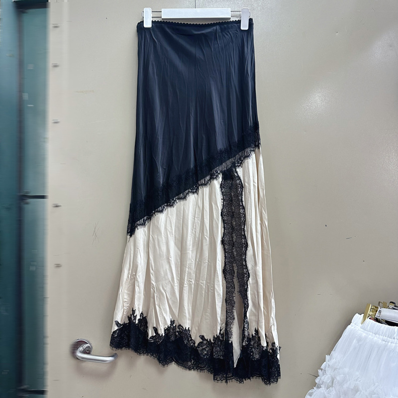 Thirteen Rows Australia's new niche designer style lace embroidery patchwork skirt with elegant charm C1 # 1395