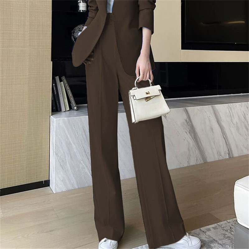 Spring and Autumn Korean version medium long slim fit small suit set for women in the spring of 2025, paired with explosive street casual suit temperament for women Spring and Autumn Korean version medium long slim fit small suit set for women in the spring of 2025, paired with explosive street casual suit temperament for women