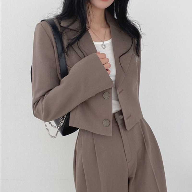 Pink suit jacket for women in the spring and autumn of 2025, short and trendy Korean style casual suit jacket for women Pink suit jacket for women in the spring and autumn of 2025, short and trendy Korean style casual suit jacket for women