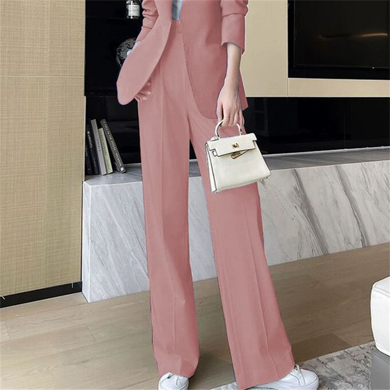 Spring and Autumn Korean version medium long slim fit small suit set for women in the spring of 2025, paired with explosive street casual suit temperament for women Spring and Autumn Korean version medium long slim fit small suit set for women in the spring of 2025, paired with explosive street casual suit temperament for women