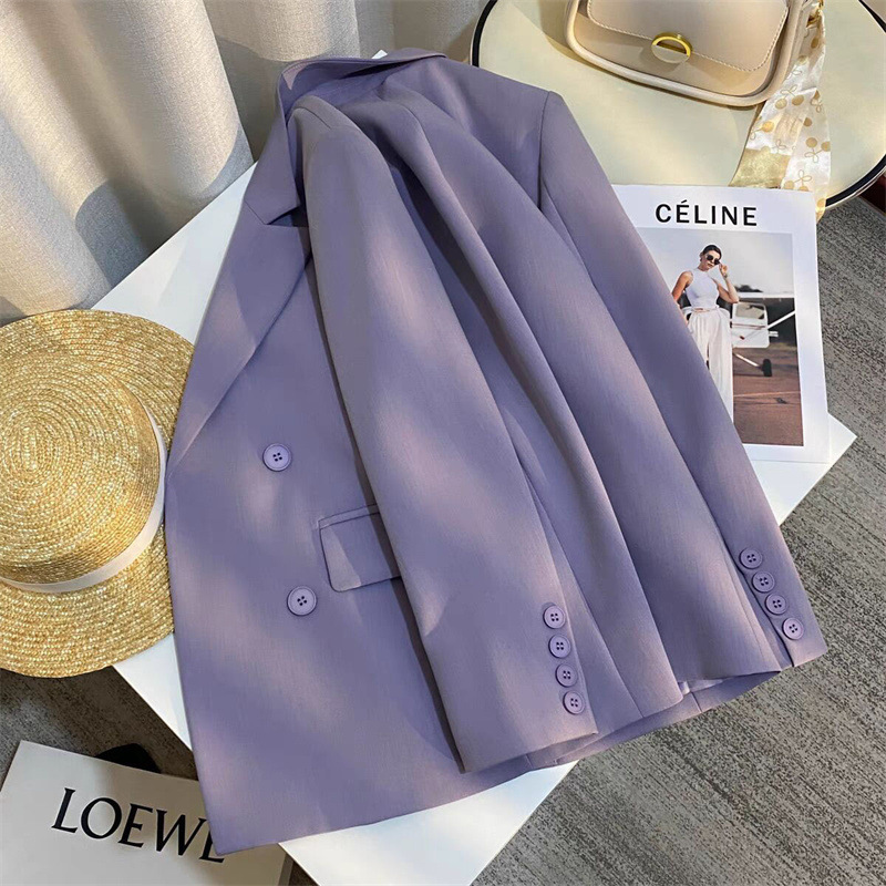 2025 Spring New Fragrant Taro Purple Luxury Style Versatile Fashion Suit Jacket Women's Korean Edition Casual Top