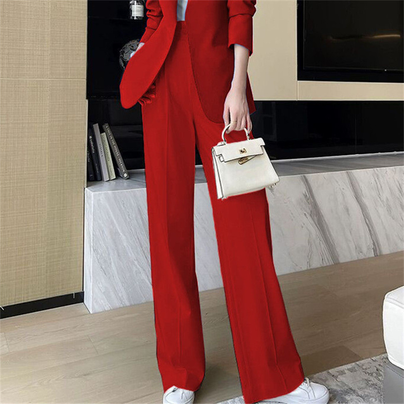 Spring and Autumn Korean version medium long slim fit small suit set for women in the spring of 2025, paired with explosive street casual suit temperament for women Spring and Autumn Korean version medium long slim fit small suit set for women in the spring of 2025, paired with explosive street casual suit temperament for women