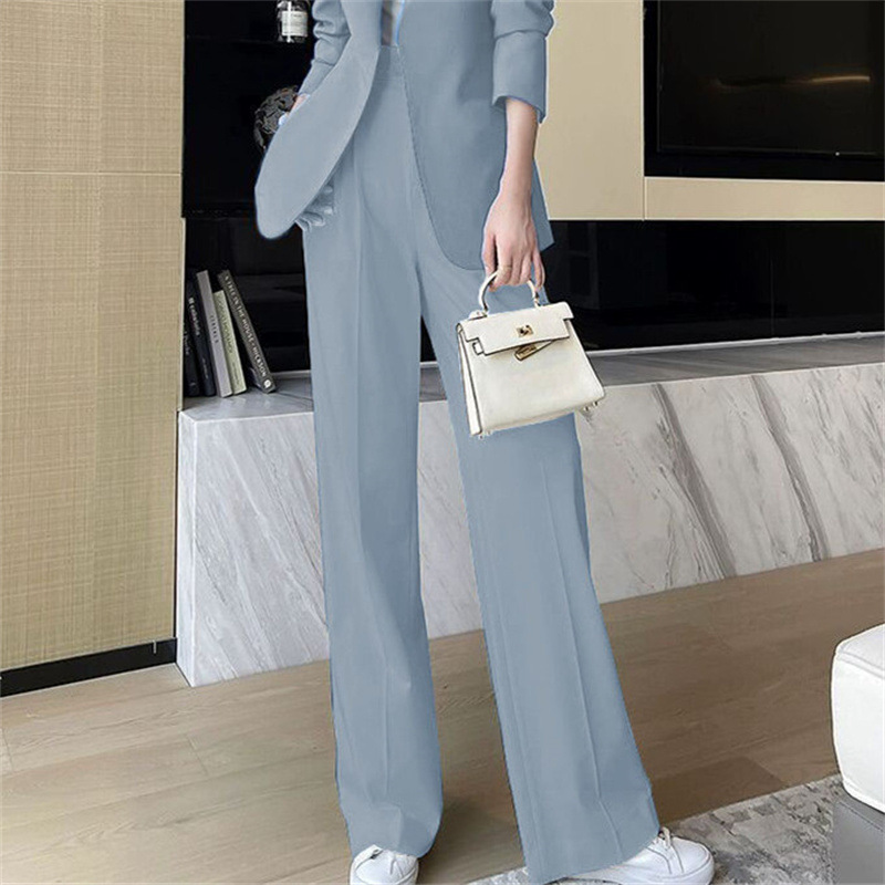 Spring and Autumn Korean version medium long slim fit small suit set for women in the spring of 2025, paired with explosive street casual suit temperament for women Spring and Autumn Korean version medium long slim fit small suit set for women in the spring of 2025, paired with explosive street casual suit temperament for women