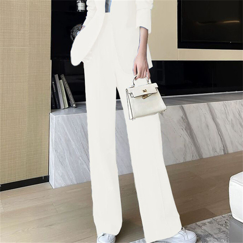 Spring and Autumn Korean version medium long slim fit small suit set for women in the spring of 2025, paired with explosive street casual suit temperament for women Spring and Autumn Korean version medium long slim fit small suit set for women in the spring of 2025, paired with explosive street casual suit temperament for women