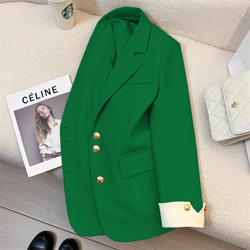 White suit jacket for women, spring 2025 new style, casual temperament, socialite, high-end feeling, explosive street, trendy suit this year White suit jacket for women, spring 2025 new style, casual temperament, socialite, high-end feeling, explosive street, trendy suit this year