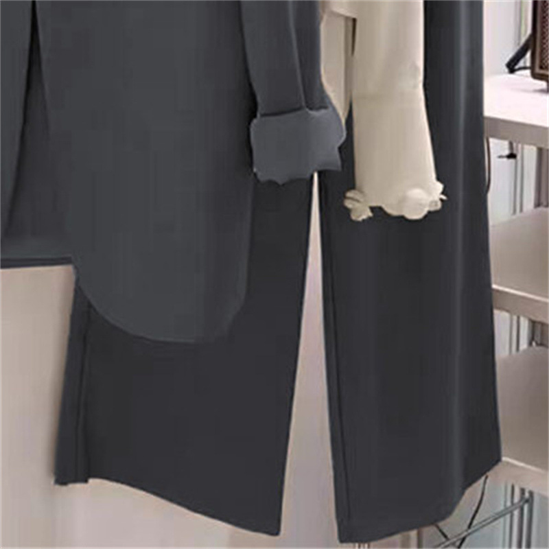 2025 Spring and Autumn plus size suit set, women's fat mm loose casual formal suit, wide leg pants two-piece set, small suit jacket 2025 Spring and Autumn plus size suit set, women's fat mm loose casual formal suit, wide leg pants two-piece set, small suit jacket