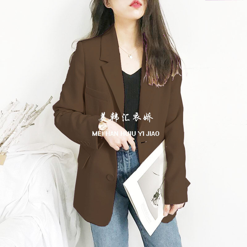 Women's new small suit jacket 2025 Korean version Spring and Autumn casual loose internet famous autumn suit top British trend Women's new small suit jacket 2025 Korean version Spring and Autumn casual loose internet famous autumn suit top British trend