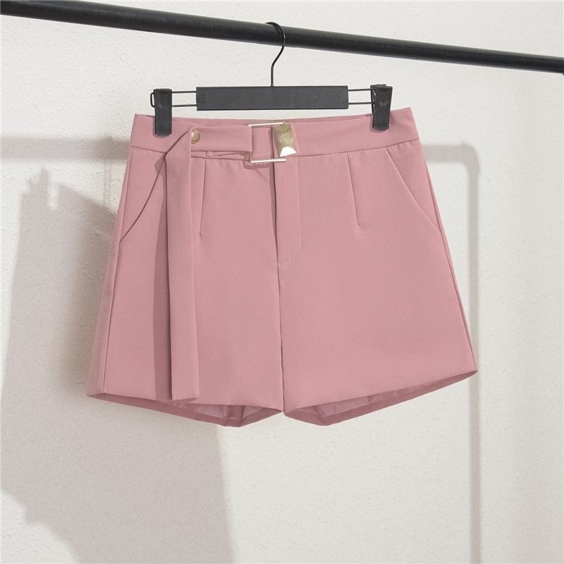 Khaki suit shorts women's black summer thin style 2025 new loose high waisted A-line casual wide leg trousers Khaki suit shorts women's black summer thin style 2025 new loose high waisted A-line casual wide leg trousers