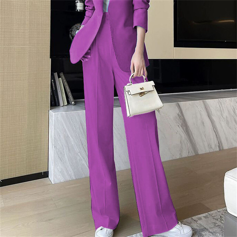 Spring and Autumn Korean version medium long slim fit small suit set for women in the spring of 2025, paired with explosive street casual suit temperament for women Spring and Autumn Korean version medium long slim fit small suit set for women in the spring of 2025, paired with explosive street casual suit temperament for women