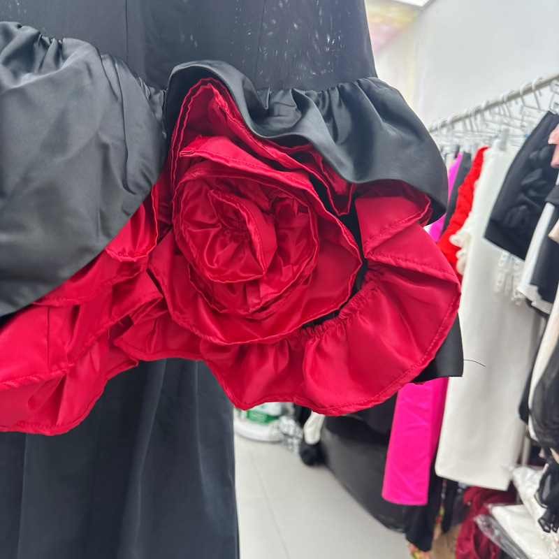 Thirteen elements retro charming socialite patchwork flower dress sleeveless birthday party pinch waist dress C1 # 2309 Thirteen elements retro charming socialite patchwork flower dress sleeveless birthday party pinch waist dress C1 # 2309