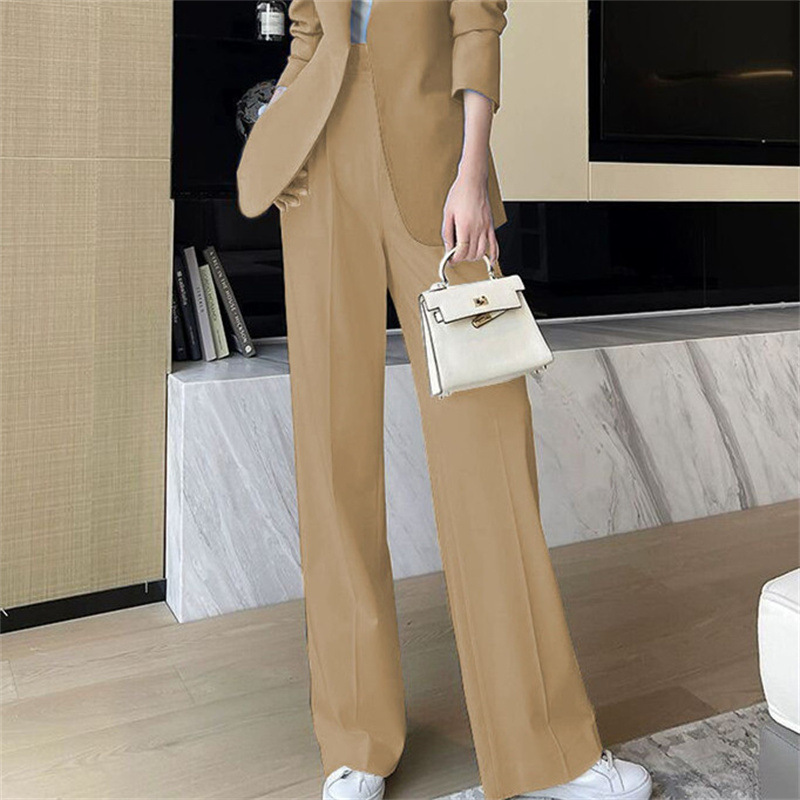 Spring and Autumn Korean version medium long slim fit small suit set for women in the spring of 2025, paired with explosive street casual suit temperament for women Spring and Autumn Korean version medium long slim fit small suit set for women in the spring of 2025, paired with explosive street casual suit temperament for women