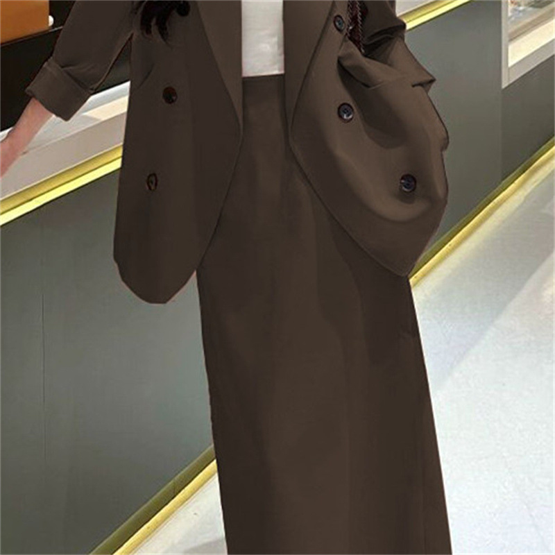 Korean version set, women's pink suit jacket, tea style outfit, half skirt, capable temperament, new two-piece Korean set Korean version set, women's pink suit jacket, tea style outfit, half skirt, capable temperament, new two-piece Korean set