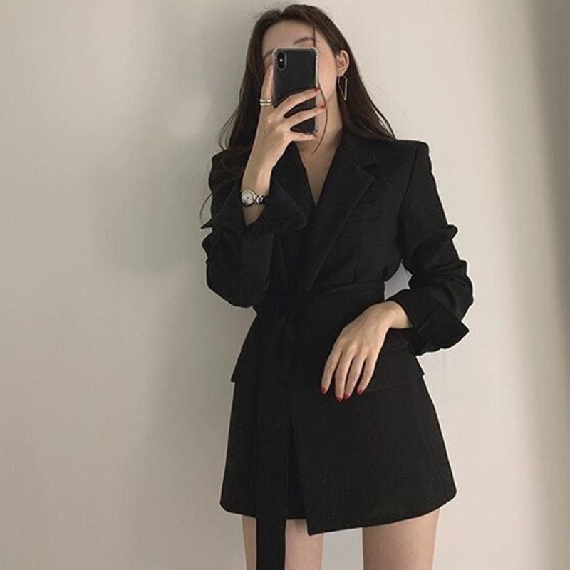 Internet celebrity black explosive street small suit jacket 2025 Spring and Autumn new Korean version loose casual suit jacket for women