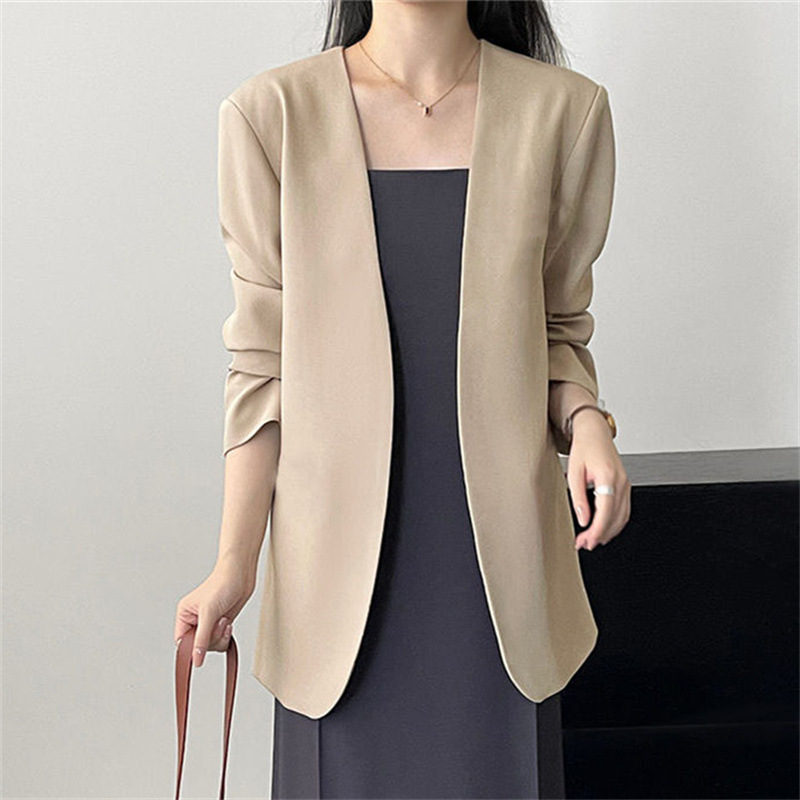2025 New Small Suit Coat Spring and Autumn Early Autumn Suit Versatile Fashion Simple Early Spring Casual Top for Women