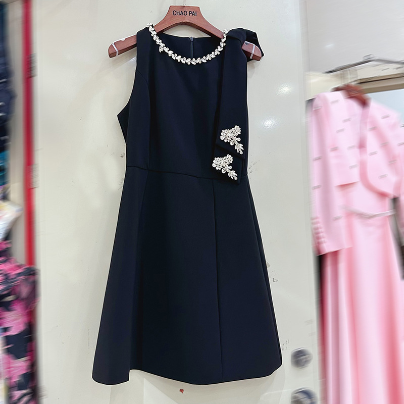 Thirteen elements of Australia's gentle design with a touch of gold, American party high-end diamond sleeveless A-line dress A2 # 1016 Thirteen elements of Australia's gentle design with a touch of gold, American party high-end diamond sleeveless A-line dress A2 # 1016