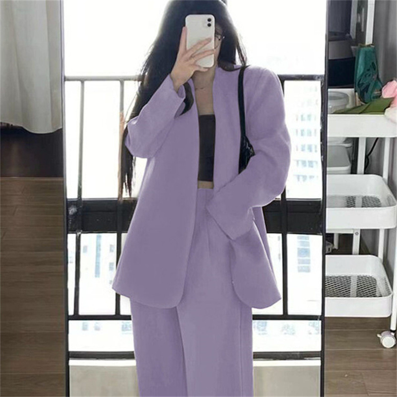 Suit jacket for women 2025 new spring design, niche casual suit temperament, black mini suit set Suit jacket for women 2025 new spring design, niche casual suit temperament, black mini suit set