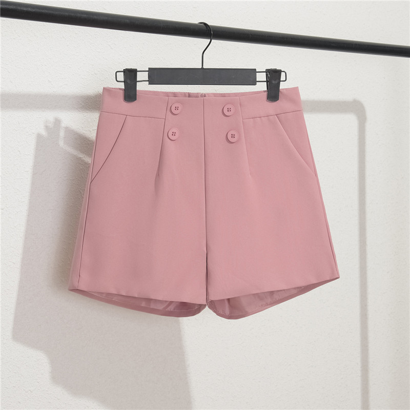 Off white suit shorts, women's black summer thin style, 2025 new loose high waisted A-line casual wide leg hot pants Off white suit shorts, women's black summer thin style, 2025 new loose high waisted A-line casual wide leg hot pants