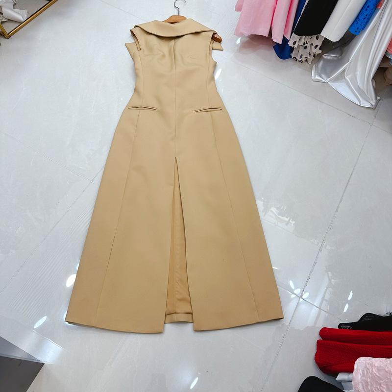 Thirteen line socialite mature style U-shaped backless Vietnamese new slit niche design dress curve A2 # 8031 Thirteen line socialite mature style U-shaped backless Vietnamese new slit niche design dress curve A2 # 8031