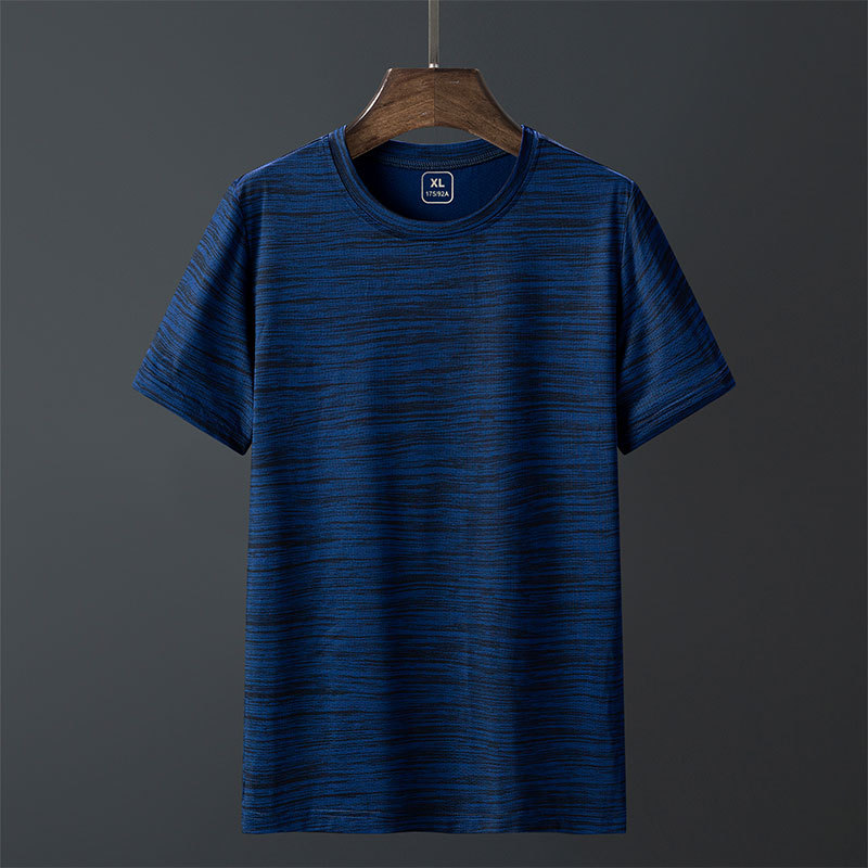 Short sleeved men's 2023 summer thin plus size sports clothes, star dotted ice silk men's casual loose round neck T-shirt Short sleeved men's 2023 summer thin plus size sports clothes, star dotted ice silk men's casual loose round neck T-shirt