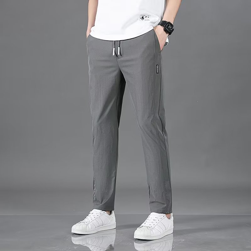 New autumn and winter clothing with black label and fleece pants for men's wear, Korean version, large size, thick, business and foreign trade spot pants New autumn and winter clothing with black label and fleece pants for men's wear, Korean version, large size, thick, business and foreign trade spot pants