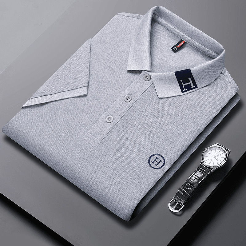 2024 Summer Fashion Letter Embroidered Casual Polo Shirt Comfortable and Breathable Youth Collar Short Sleeve 2024 Summer Fashion Letter Embroidered Casual Polo Shirt Comfortable and Breathable Youth Collar Short Sleeve