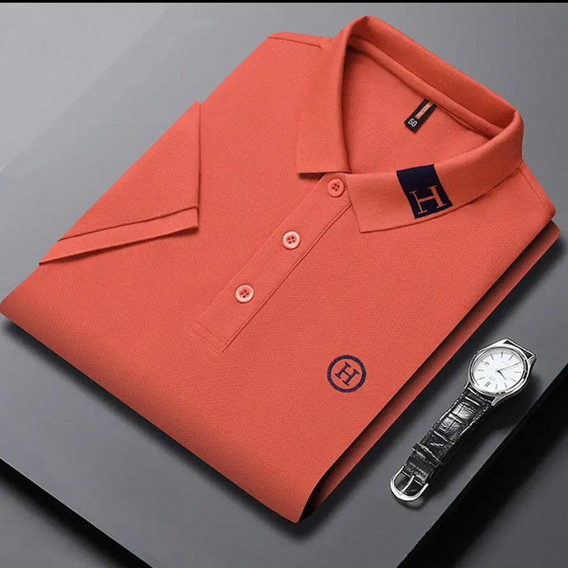 2024 Summer Fashion Letter Embroidered Casual Polo Shirt Comfortable and Breathable Youth Collar Short Sleeve 2024 Summer Fashion Letter Embroidered Casual Polo Shirt Comfortable and Breathable Youth Collar Short Sleeve