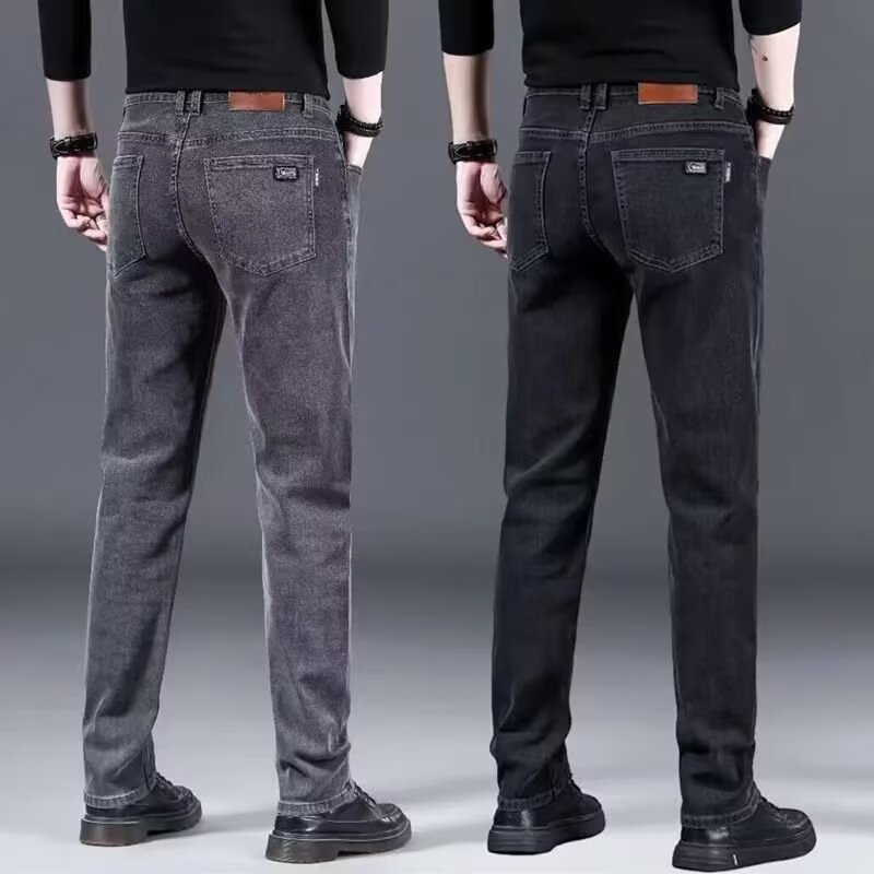Clothing jeans men's Korean straight leg slim fit business foreign trade spot casual elastic pants work pants
