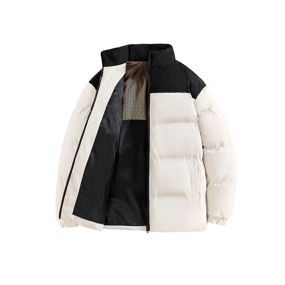 Daifa Winter Down Cotton Jacket Men's Graphene Warmth Thickened Windproof Bread Jacket Trendy Brand Stand up Collar Cotton Jacket