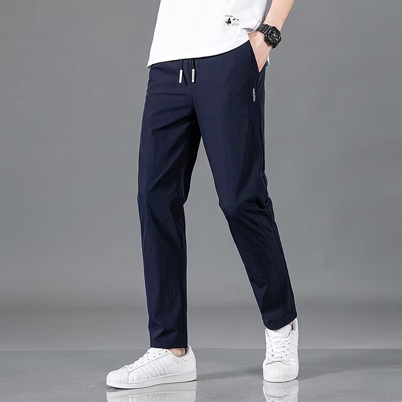 New autumn and winter clothing with black label and fleece pants for men's wear, Korean version, large size, thick, business and foreign trade spot pants New autumn and winter clothing with black label and fleece pants for men's wear, Korean version, large size, thick, business and foreign trade spot pants