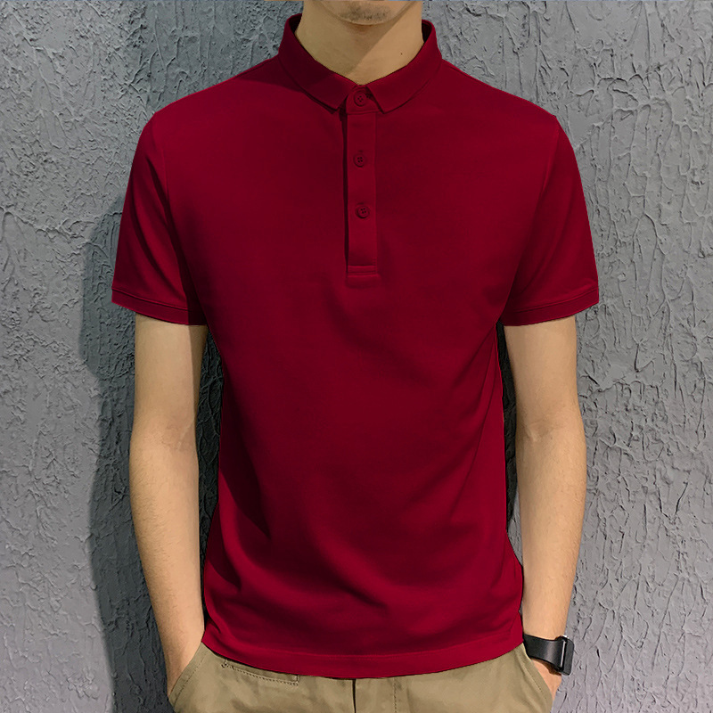 Men's collar polo shirt, summer solid color short sleeved T-shirt, loose casual business trend T-shirt, men's clothing Men's collar polo shirt, summer solid color short sleeved T-shirt, loose casual business trend T-shirt, men's clothing